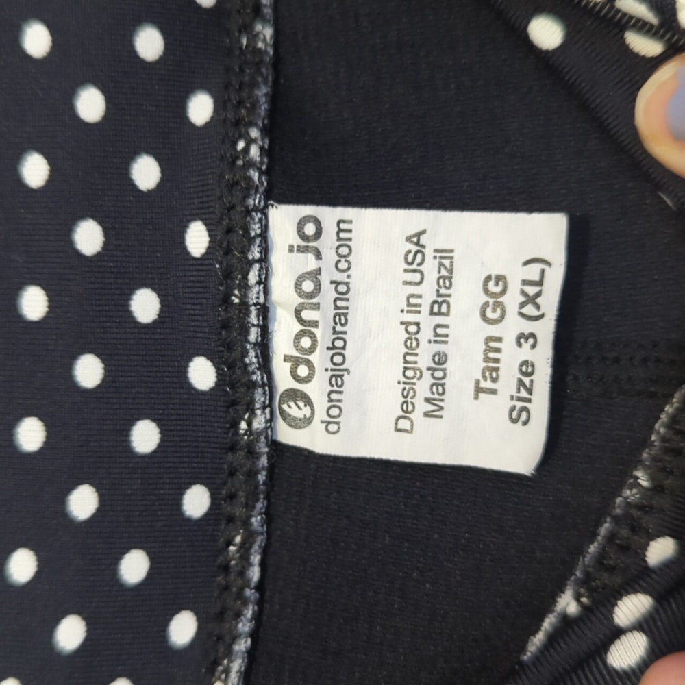 Donajo Black Polka Dot Athletic Shorts With Pockets Size 3 - Picture 5 of 9